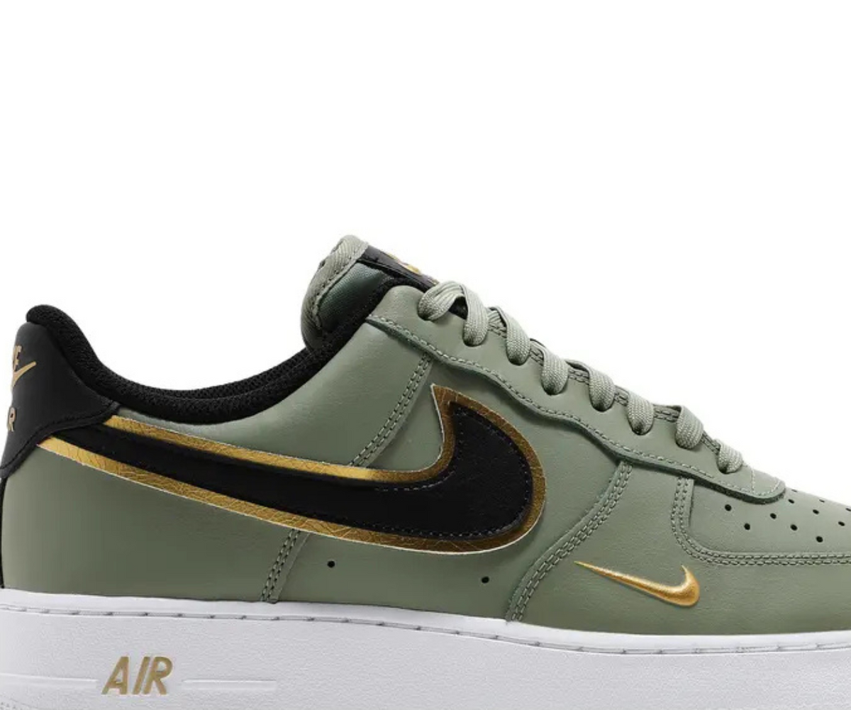 Nike Air Force 1 Metallic Oil Green top view